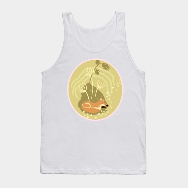 Sleeping fox 2 earth tones Tank Top by Amalus-files